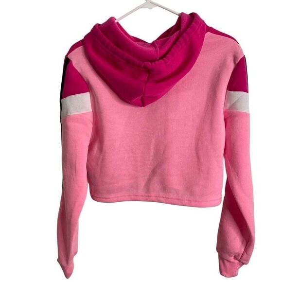 Vtg Y2K Baby Phat Womens Cropped Hoodie M Neon Pink Spice Girls Blokette - Picture 2 of 7